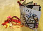 Re- purposed collaged book of love - sold