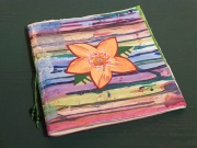 Journal with paint and flower - sold