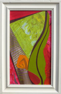 Harp - acrylic and collage on board - Unavailable