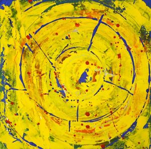 Yellow-Equinox #ll - Acrylic on canvas - 30 x 30 x 1.5 - £75